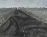 Roderick Malcolm Shaw, Mirage on the Road to Adelaide, 1970, Charcoal
