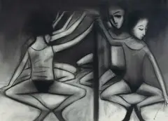 Young Ballerinas by Robert Dickerson, Charcoal, offered Apr 2024