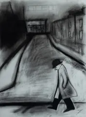 Case Dismissed by Robert Dickerson, 1990, Charcoal, offered Apr 2024