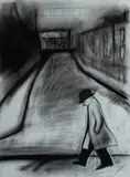 Robert Dickerson, Case Dismissed, 1990, Charcoal