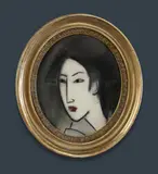 Robert Dickerson, Geisha, Pastel & Charcoal