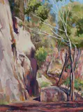 Brian Blanchard, The Zig Zag Track, Launceston [TAS], Oil on Board