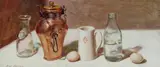 Brian Blanchard, Eggs and Vessels, Oil on Board