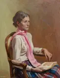 Brian Blanchard, Brenda Blanchard, Wife of the Artist, Oil on Board