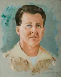 Allan Waite, Self Portrait, 1948, Oil on Board