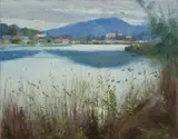 Allan Waite, Reflections, Narrabeen, Oil on Canvas on Board