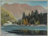Allan Waite, Tuckers Beach, Shotover River [Queenstown, NZ], Oil on Canvas