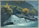 Allan Waite, Oxen Bridge, Shotover River [Queenstown, NZ], Oil on Canvas