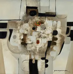 Abstract by Paco Gorospe, Oil on Canvas, sold Mar 2024