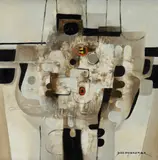 Abstract by Paco Gorospe, Oil on Canvas, sold Mar 2024
