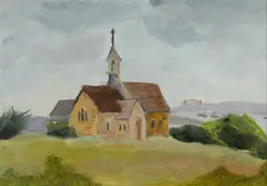 Michael Kmit, St Peter's Anglican Church, Watsons Bay, Sydney, Oil on Canvas on Board