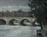 Harley Griffiths, On the Seine, 1950, Faint pencil inscription verso: [...] Sur La Seine/Harley Griffiths 1950
