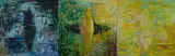 Liz Cuming, (2), Oil on canvas triptych with label verso for The Bloomfield Galleries
