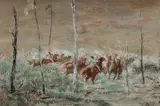 Sali Herman, The Round-up, 1969, Oil on Canvas
