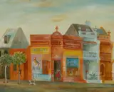 Cedric Flower, Corner Shop, 1980, Oil on Board