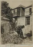 Lionel Lindsay, Bottle Collector, Fig Tree Hotel, North Sydney, Etching ed 5/?