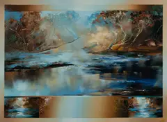 David Voigt, Memories of a Southern River, 1991, Acrylic on Canvas