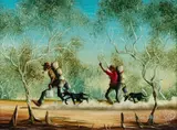 Max Mannix, What's The Hurry, Oil on Board