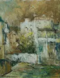 Wilmotte Williams, The White House, Oil on Canvas Board