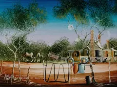 An Evening at Home by Max Mannix, Oil on Board, sold Mar 2024