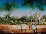 Max Mannix, An Evening at Home, Oil on Board