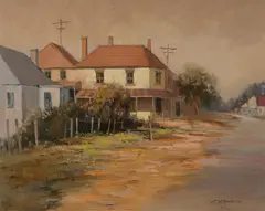 Colleen Parker, Braidwood [NSW] Street Scene, Oil on Canvas on Board