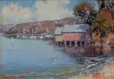 Werner Filipich, Woodford Bay, Oil on Board