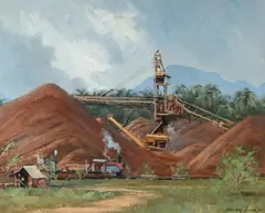 End of the Season, Surai, East Coast Malaya by Leonard Long, 1961, Oil on Canvas on Board, offered Mar 2024
