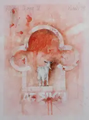 John Winch, Offering Atsiki IV, 1979, Mixed Media & Collage on Paper