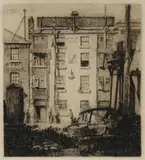 John Shirlow, Sailors' Home [Hobart, Tasmania], 1933, Etching