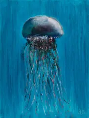 Auguste Blackman, Aquatic, Acrylic on Canvas