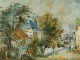 Wilmotte Williams, The City from Edgecliff / The White Fence, Oil on Canvas Board