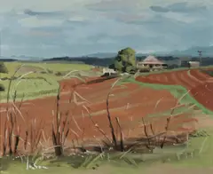 Cane Farm, Childers [Queensland] by Graeme Inson, 1975, Oil on Board, sold Mar 2024