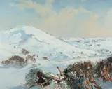 Alan Grieve, Above the Snow Line, Oil on Canvas on Board