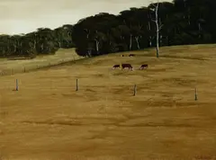 Michael John Taylor, Grazing in the South Field, 1980, Oil on Board