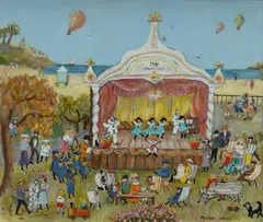 Barbara Cameron, The Pavilion,' 1983(?), Oil on Board