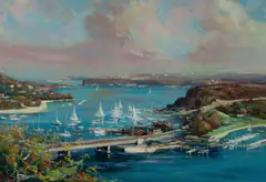 António Duarte, The Spit Bridge, Oil on Board