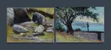 Allan Waite, Jacob and Joseph Creek Rocks' and 'Peter Whelan, Bradleys Head, Oil on Canvas Board (2)