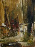 Reinis Zusters, Bush Waterfall, Oil on Board
