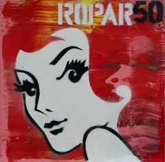 Dennis Ropar, Redhead, Acrylic & Stencil on Canvas