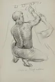 Nora Heysen, Two Figure Studies (double-sided), Pen & Pencil