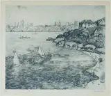 Lloyd Rees, Quiet Bay, 1978, Etching 50/90
