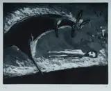 Garry Shead, Flaming Kangaroo, 1994, Etching with Aquatint 18/50