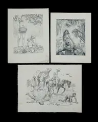 (3) by Norman Lindsay, Three Printer's Proofs of Illustrated Works, sold Mar 2024