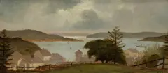 Sydney Harbour from McMahons Point Looking East by Daniel Charles Grose, c.1880, Oil on Board, sold Mar 2024