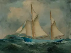 William Edgar, Isabella de Fraine, Built by J W Davies 1902, Oil on Board