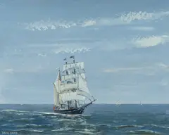 Dacre Smyth, Spirit of New Zealand" in Port Phillip, 1988, Oil on Canvas Board