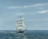 Dacre Smyth, Spirit of New Zealand" in Port Phillip, 1988, Oil on Canvas Board