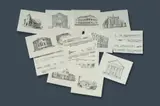 Joseph Fowles, Sydney in 1848, Approx. 20 copper plate etchings from the publication 'Sydney in 1848: illustrated by Copperplate Engravings of its principal streets, public buildings, churches, chapels etc. 21x27cm (each sheet)