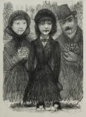 Édouard Goerg, Figures in Black, Lithograph 7/45